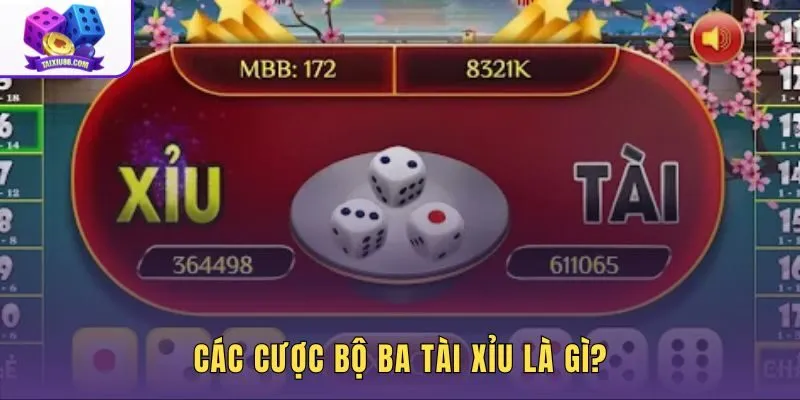 Các cược bộ ba tài xỉu với ba viên xúc xắc có mặt số giống nhau